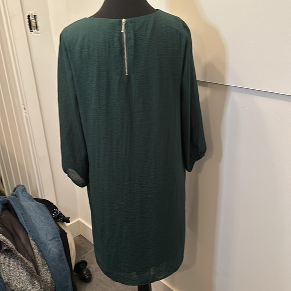 H&M green woman dress perfect for fall 3/4 sleeves size 8 - Picture 5 of 8